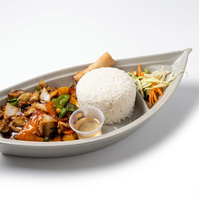Spicy Bambu Chicken Lunch Special.